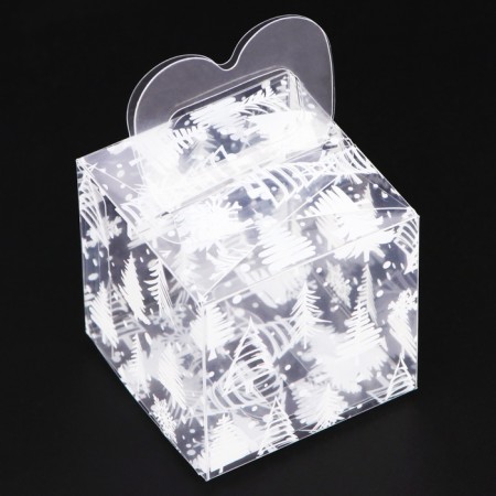 New Year. Box gift New Year folding PVC "New Year" 5 x 5 x 5 cm.-1
