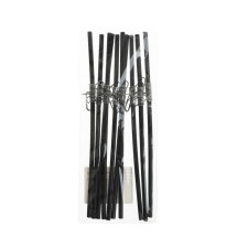 The opposite is straight, 15 cm, the color is black, 10 pcs.