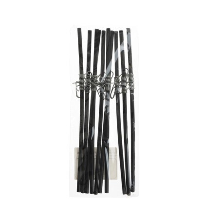 The opposite is straight, 15 cm, the color is black, 10 pcs.