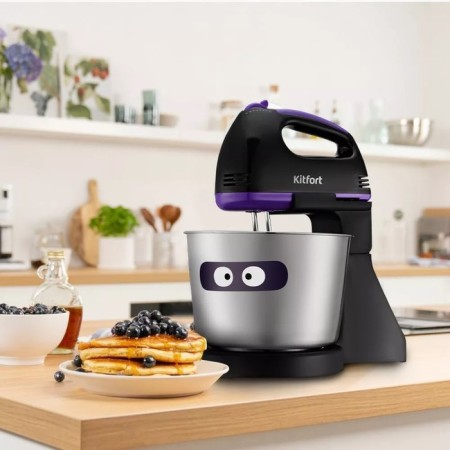 Mixer KitFort KT-3412, 2 in 1, 100 W, 2 l, 7 speeds, black-violet-2