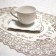 Openwork napkin Grace, oval 30 x 45 cm, beige color