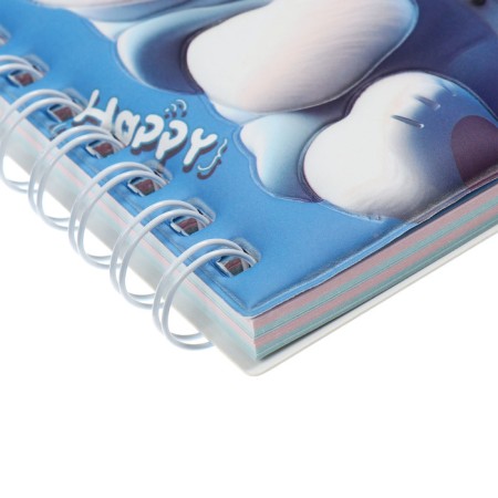 Notebook Gift Book on the comb 80l, line, color block, PVC cover 3D Bear (17.6x13.5cm) 105-3