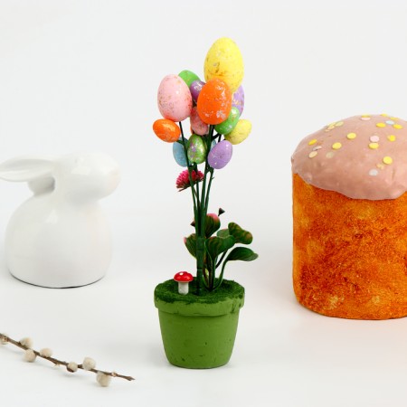 Easter decor "Eggs in a pot" 8 × 8 × 28 cm-1