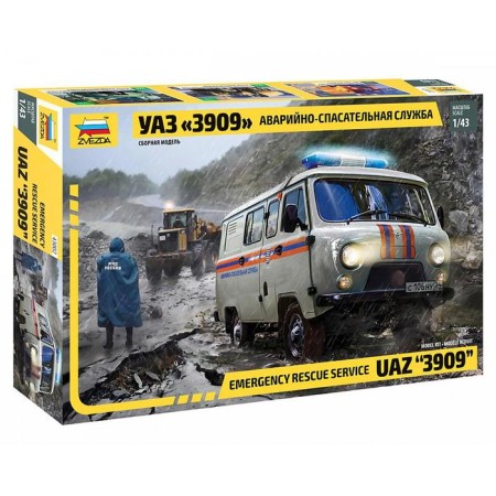 Assembly Model-Avator "UAZ 3909 Emergency-Rescue Service" Star, 1/43, (43002)