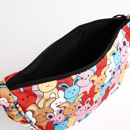 Youth bag with zipper, colorful/pink color-5