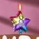 Candle in the cake "Air Ball. Star", number "8", 5.5 cm, multi -colored