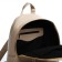 Women's backpack made of artificial leather with lightning, 1 pocket, beige color