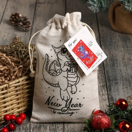 A set in the bag Ethel "Holiday comes": a towel 40x73 cm, baking molds - 3 pcs-1