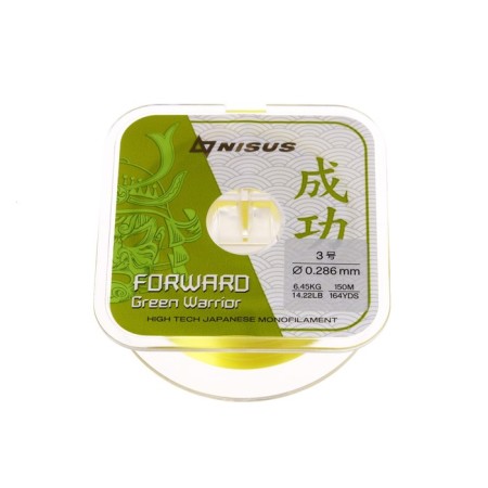 Nisus Forward Warrior fishing line, diameter 0.286 mm, test 6.45 kg, 150 m, green