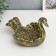Interior Polystone Swan stand under the brass 21x14x15 cm