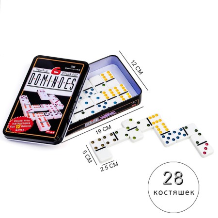 Domino "Tamaron", 28 pcs, 19 x 12 cm, knuckles 5 x 2.5 cm