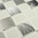 Glass mosaic Bonaparte Titan Silver, 318x318x4 mm