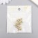 Decor for creativity metal, rhinestones "Pearl flower with leaves" gold 1.1x2 cm