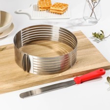 Set of confectionery share, 2 items: baking form with slots 25-30 × 8 cm, confectionery blade