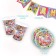 Set of paper dishes disposable stickers ”: 6 plates, 1 garland, 6 glasses