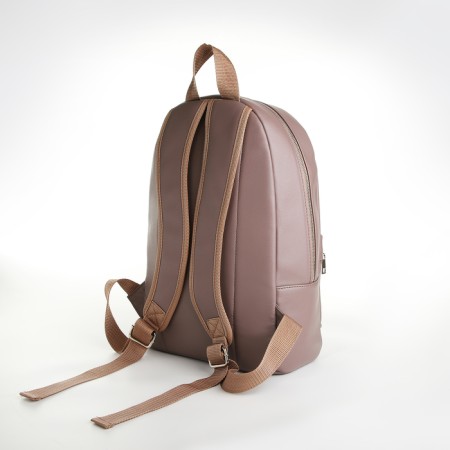 Women's backpack of artificial leather on the zipper Textura, color gray color-3