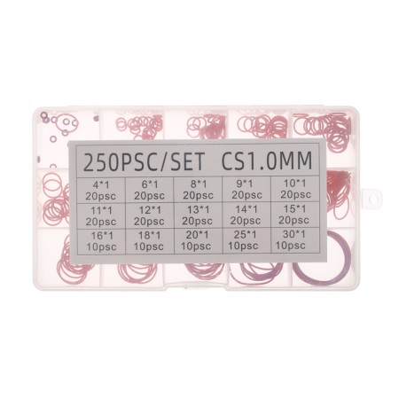 Sealing ring, 15 types, thickness 1 mm, set 250 pcs-3