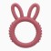 Silicone teether for teeth "Bunny", red color, crumb I