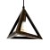 Lamp Bayerlux suspension Bayerlux "Pyramid" 1x40W E27 black and gold 16x16x16-116 cm