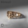 Ring "Haw" with heart, color gold, dimensionless