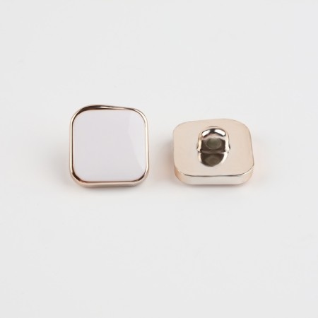 A set of buttons on the leg, 15 × 15 mm, 10 pcs, white/gold color-1