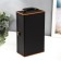 Casket wood, leatherette for 2 bottles "black with orange insert" 4 items 34.5x20x12 cm 51968