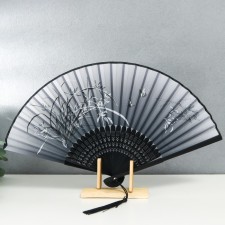 Fan bamboo, textiles h = 21 cm 