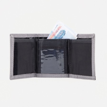 Velcro wallet, gray color-3