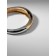 The cuff bracelet "Volume", metal, silver-golden color