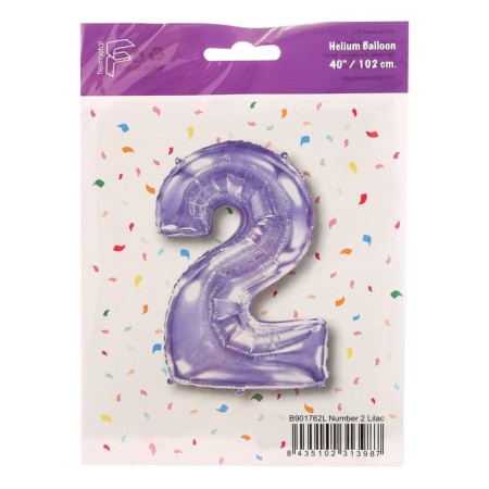 Foil ball 40 “number 2”, lilac, Lilac-1