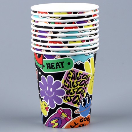 A single -single -paper glass "stickers", 250ml-2