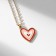 Pendant "Heart" Illusion, color in gold, 47 cm