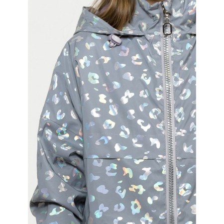 Vetrovka for girls, height 152 cm, silver color-1