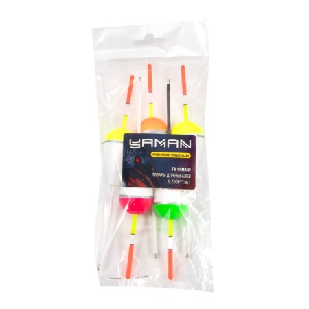 Flot Yaman "drop" with colored antenna, foam, 8 g, color mixt. 5 pcs.-3