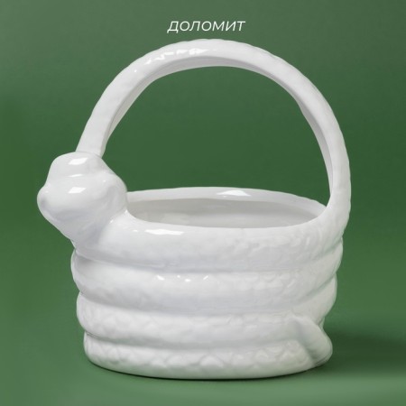 New Year's candidate "Lovely snakes", 12.6 × 11.8 × 14 cm, white color-2