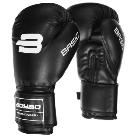 Boxing Boybo Basic gloves, 12 ounces, black color