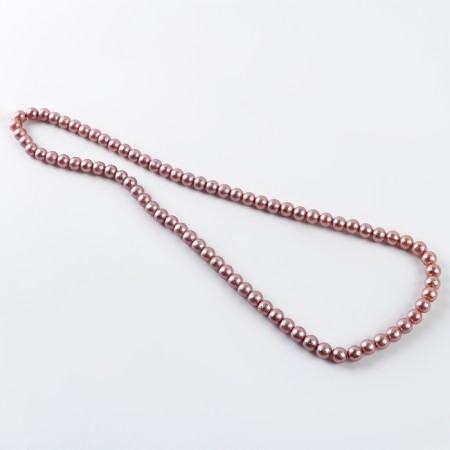 Glass beads, set 78 pcs., Size 1 pc. - 10 mm, pink color-1