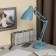The desktop lamp N-123-E27-40W-LBU E27 with the base of the blue