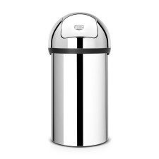 Мусорное ведро Brabantia Push Bin, с нажимной крышкой, цвет полированная сталь, 60 л