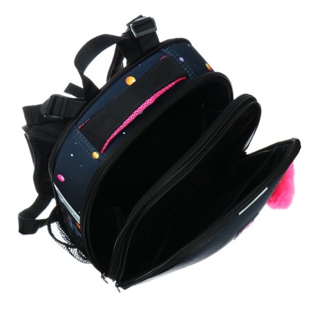 School backpack 38 x 30 x 16 cm, ergonomic back, Stavia "Sweet Cat", blue-7