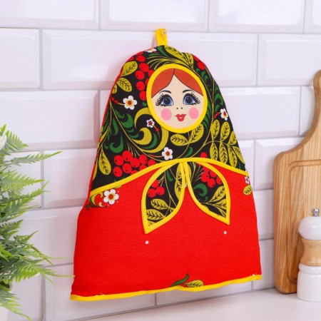Hall on the kettle "Matryoshka", Khokhloma