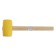 Kiyanka scrap, wooden handle, yellow rubber, 50 mm, 300 g