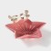 Ceramic serving dish "Doves on a flower", 14 × 13.5 × 4 cm, pink color