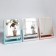 Mirror with storage stand, bilateral, mirror surface 13.5 × 17 cm, color mix