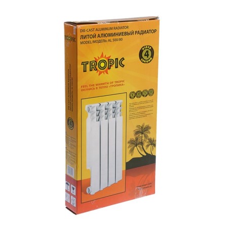 Tropic 500x80 mm radiator aluminum, 4 sections-9