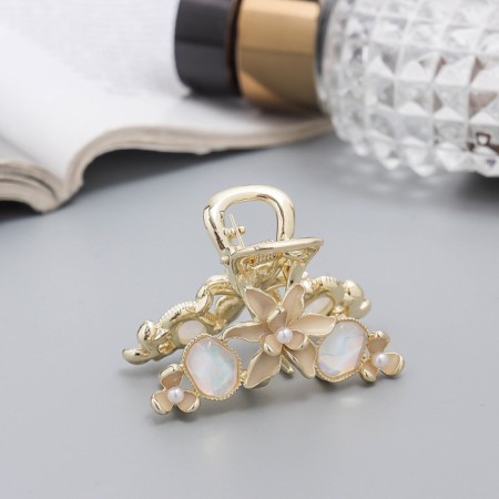 Hair crab "Chloe Galant" flowers, 4 cm, gold-2