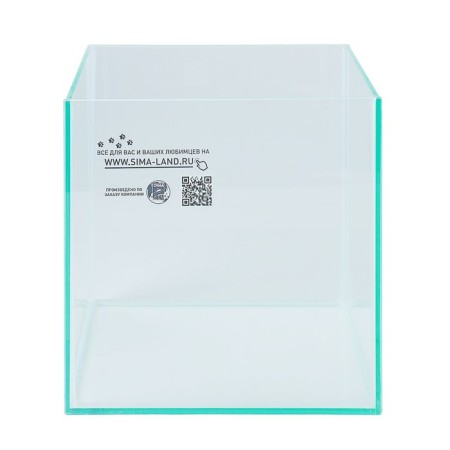 Aquarium "Cube" without cover glass, 16 liters, 25 x 25 x 25 cm, colorless seam-1