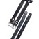 Pecado BDSM belt, with rings, genuine leather, black