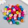 A set of wooden beads "Astra" English alphabet, 10x10 mm, 96 pcs