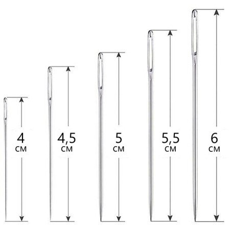 Embroidery needles “Assorted”, D = 0.85 / 1.05 / 1.25 mm, 4 - 6 cm, 25 pcs-3
